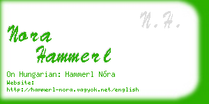 nora hammerl business card
